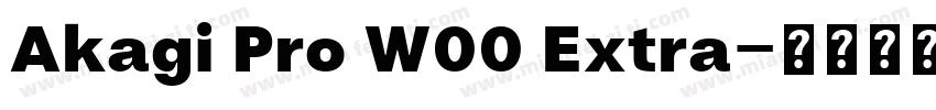 Akagi Pro W00 Extra字体转换